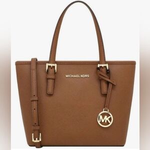 NEW Michael Kors Jet Set XS Travel Tote Luggage Brown